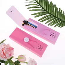 1 шт. мультфильм пластик Творческий Кнопка пишущий карандаш коробка школьные принадлежности для учащихся