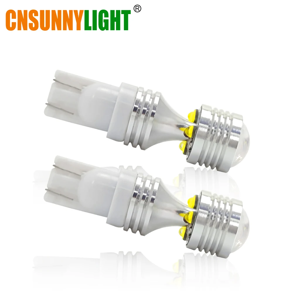 CNSUNNY светильник высокой мощности T10 W5W с искусственными чипами светодиодная лампа