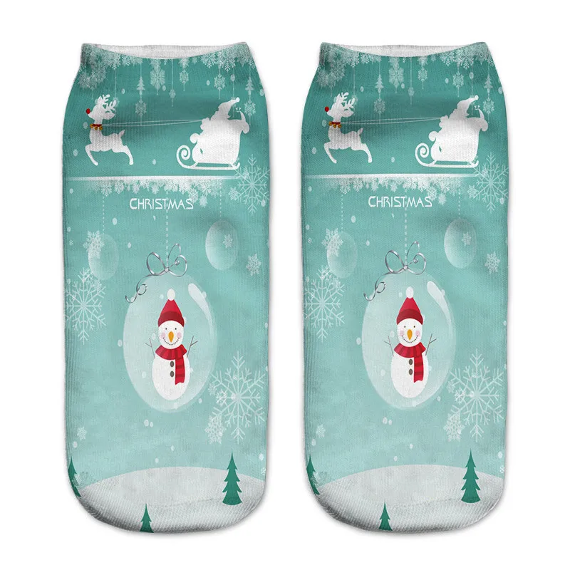 Креативные носки с объемным рисунком Санта-Клауса, снеговика, на Рождество, Год, рождественский подарок, женские носки до лодыжки - Цвет: 5