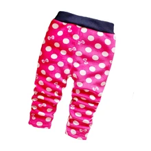 Girl baby leggings 2016 winter cotton fleece warm fashion dot baby leggings baby pants 0 2