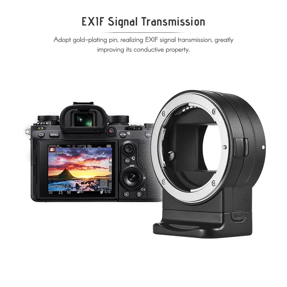 Viltrox NF E1 кольцо адаптер для крепления объектива с автофокусом Nikon F Mount Series Lens Sony E
