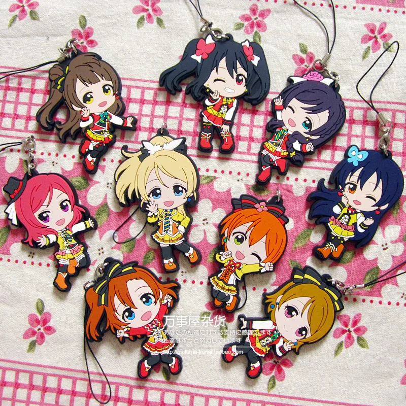 Kotori Nico Eli Rin Umi Maki Anime Love Live Lovelive Showing Version Japanese Rubber Keychain