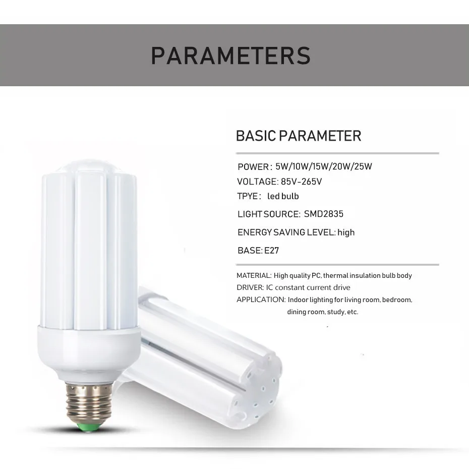 Без мерцания E27 Светодиодный светильник 85 V-265 V SMD2835 лампа 5W 10W 15W 20W 25W люстра Свеча светодиодный светильник для украшения дома ампула