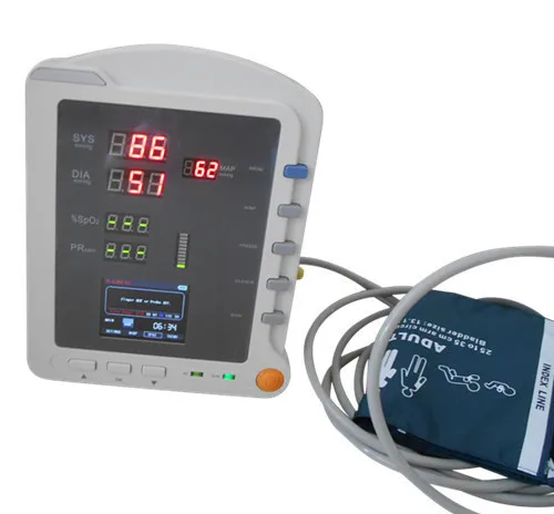 New Portable Patient Monitor w NIBP SPO2 Blood Oxygen Pulse Rate Home Use Vital Signs Patient Monitor