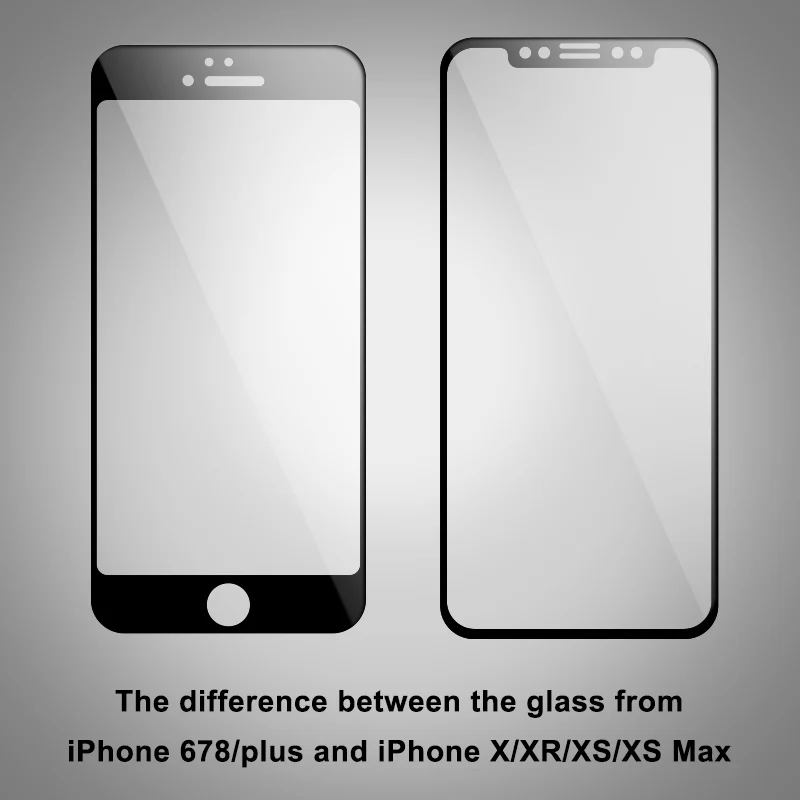 Защитное стекло 35D для iPhone X XR XS Max закаленное на 6 7 8 Plus Защита экрана изогнутые