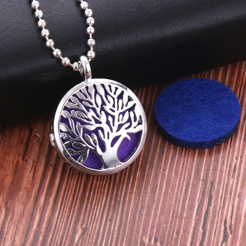 Tree of Life Diffuser Perfume Lockets 25mm Aromatherapy Locket Pendant Essential Oil Diffuser