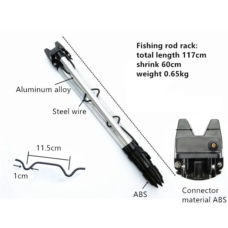 Удочка из алюминиевого сплава, стойка для морского полюса, штатив, кронштейн, инструмент для рыбалки, аксессуары для улицы, телескопическая удочка, инструмент