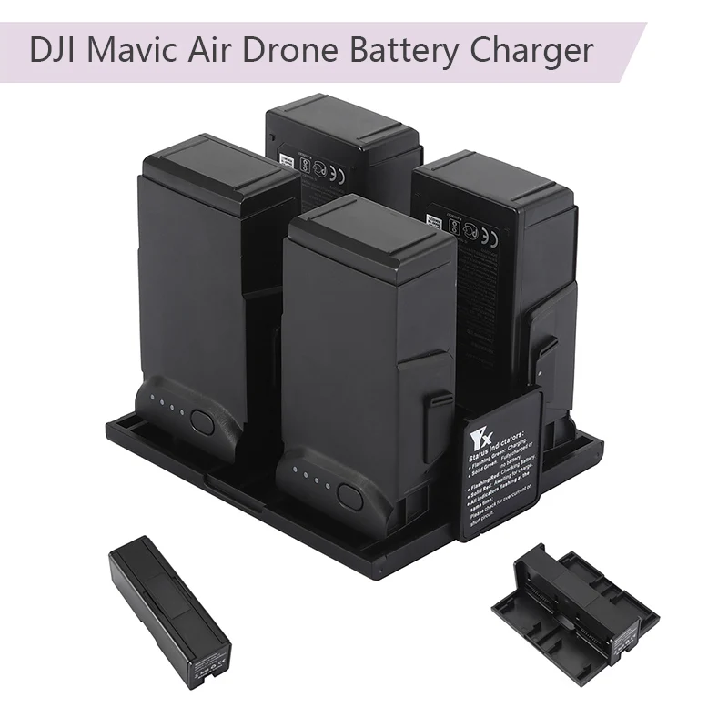 Buy Fast Charger for DJI Mavic Air Mini Size Portable Folding Charging Hub Smart Charger Battery Manager Station Dock Accessory