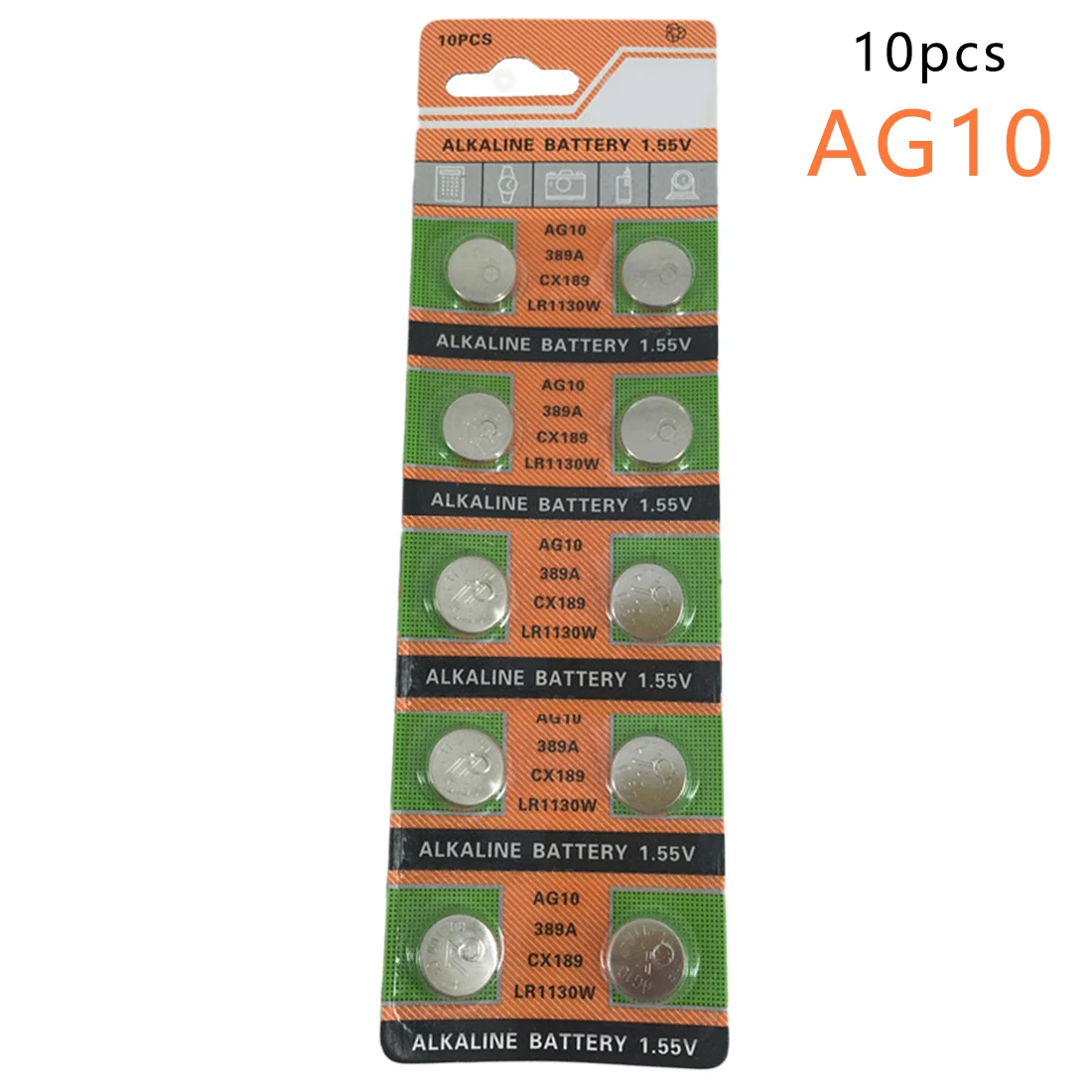 Pilas Para Relojes Pequeños 10 Pilas Alcalinas Maxell LR1130 (AG10) - Holograma Original, 1.5V, Equivalen A 389, 390, 189, L1131 Pilas Lr1130
