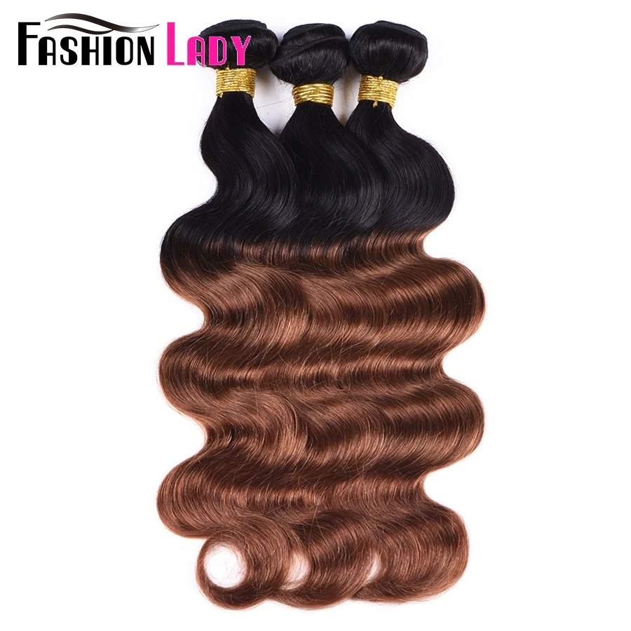 Модные женские предварительно Цветной 100% человеческих волос Weave перуанский объемная волна 1B/30 Ombre человеческих волос пучки не -Remy