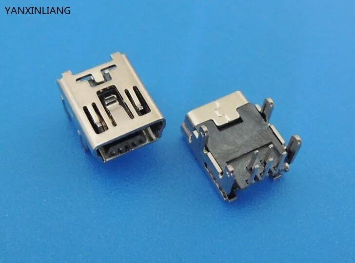 

20PCS Mini USB Type B Female 5 Pin DIP PCB Socket Connector 4 pin Straight Leg