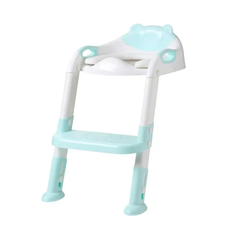 Складное детское сиденье для унитаза с регулируемой лестницей - Цвет: B2 with Cushion