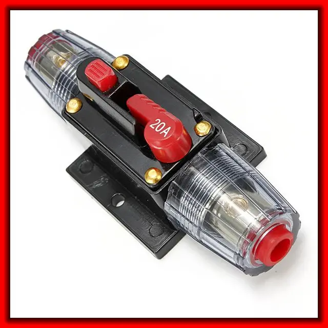 Best Offers Car Audio 20A Amp Amplifier AGU Style Circuit Breaker Fuse Holder 12V Best Offers Car Audio 20A Amp Amplifier AGU Style Circuit Breaker Fuse Holder 12V
