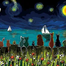 Безрамное изображение ощущения картинки с животными по номерам Современная Настенная живопись ручная роспись маслом на холсте для домашнего декора