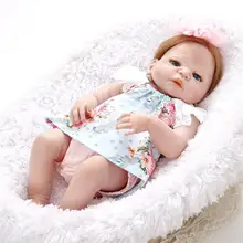 Full Silicone Vinyl Reborn Baby Realistic Bebe 23'' Girl Doll Alive Nursery Gift Dolls For Girls Kids Toys For Girls new arrival baby girl reborn dolls kids toy full silicone vinyl 23 57 cm real life bebe reborn alive doll npk collection hot