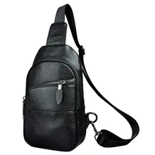 Мужская повседневная нагрудная сумка из натуральной кожи, дизайнерская сумка на одно плечо, модная мужская сумка через плечо 8010