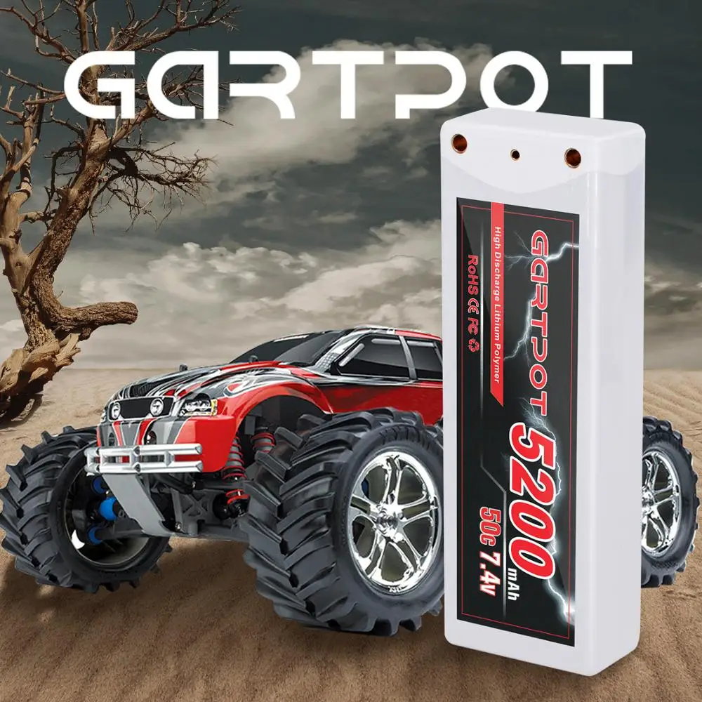 GARTPOT 7,4 V Аккумулятор для дрона 5200mAh 2S Lipo RC автомобильный аккумулятор 50C зарядное устройство с Deans T разъем для грузовика Truggy лодки самолета