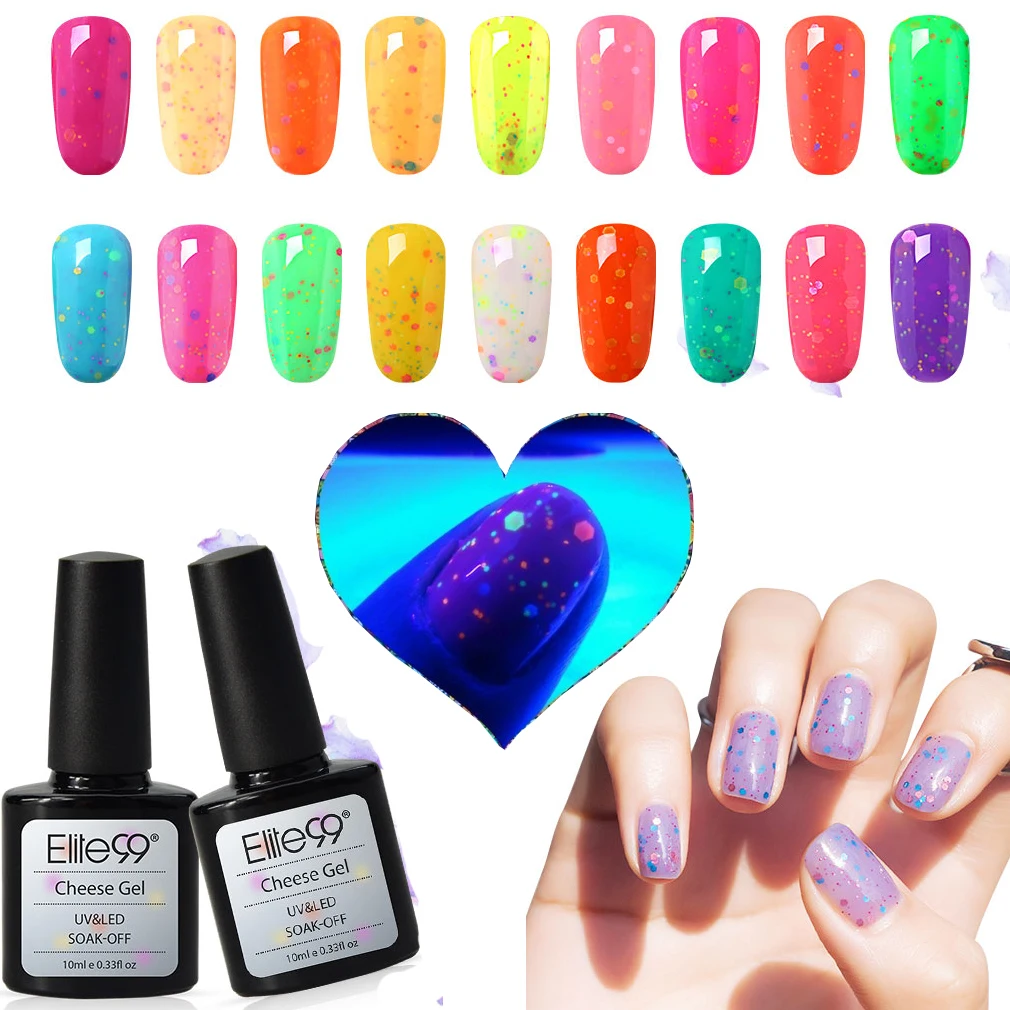 

Elite99 10ml Cheese Gel Nail Polish Hybrid Nail Art Set For Manicure Gellak Need UV LED Lamp Base Top Semi Permanent Varnish