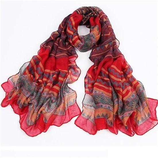 Модный богемный женский длинный шарф-шаль с принтом Дамская шаль для девушек большой симпатичный шарф Tole Styles CC0624