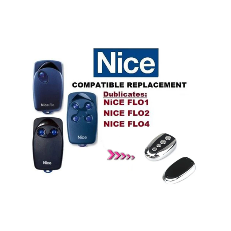 

2pcs FOR NICE FLO1 FLO2 FLO 4 transmitter replacement / duplicator 4channel 433.92MHZ FREE SHIPPING