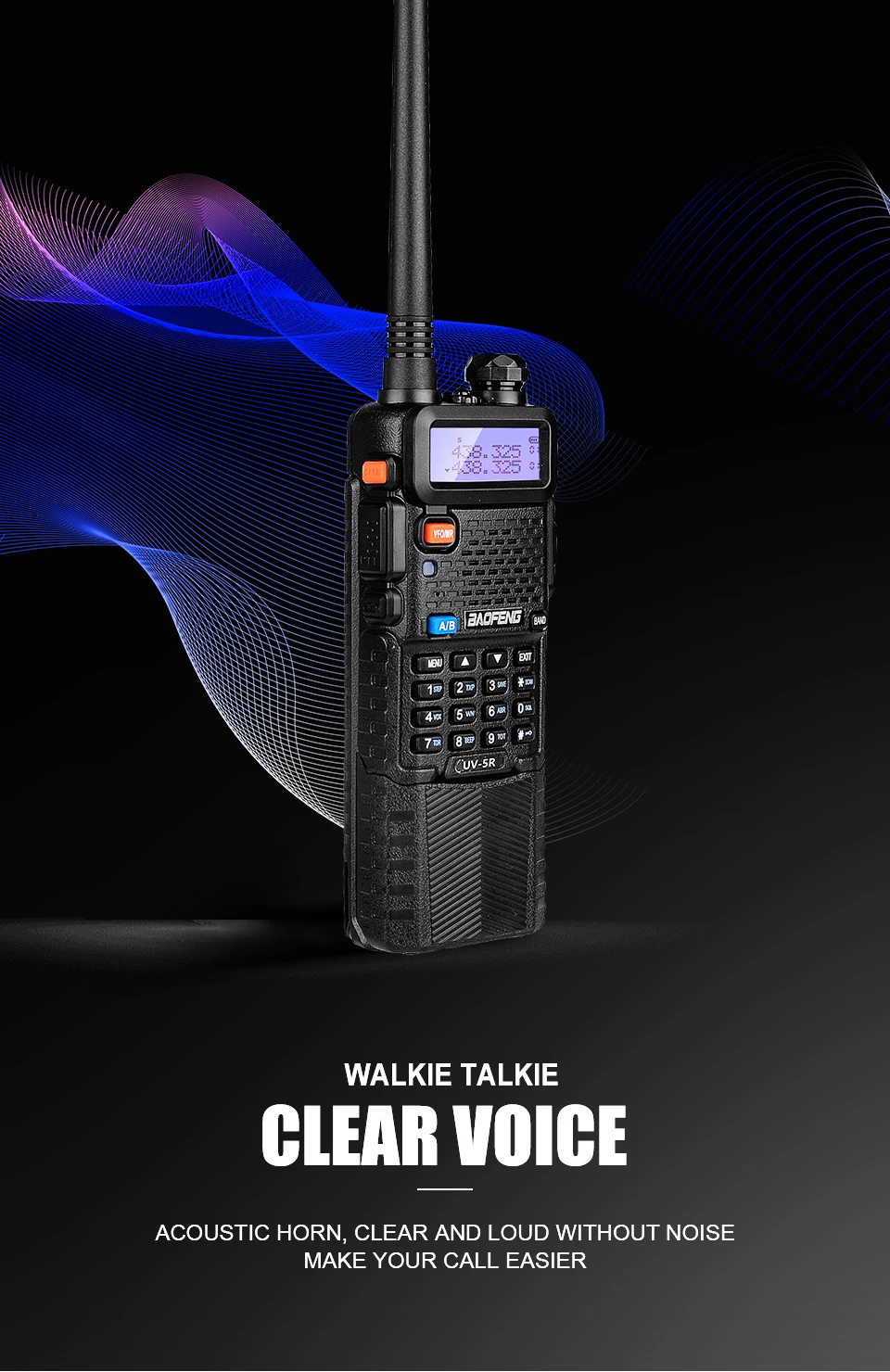 1/2/3 шт. BAOFENG UV-5R мощный иди и болтай Walkie Talkie s 8 Вт 3800 мАч двухдиапазонный УКВ кв любительская радиостанция трансивер передатчик