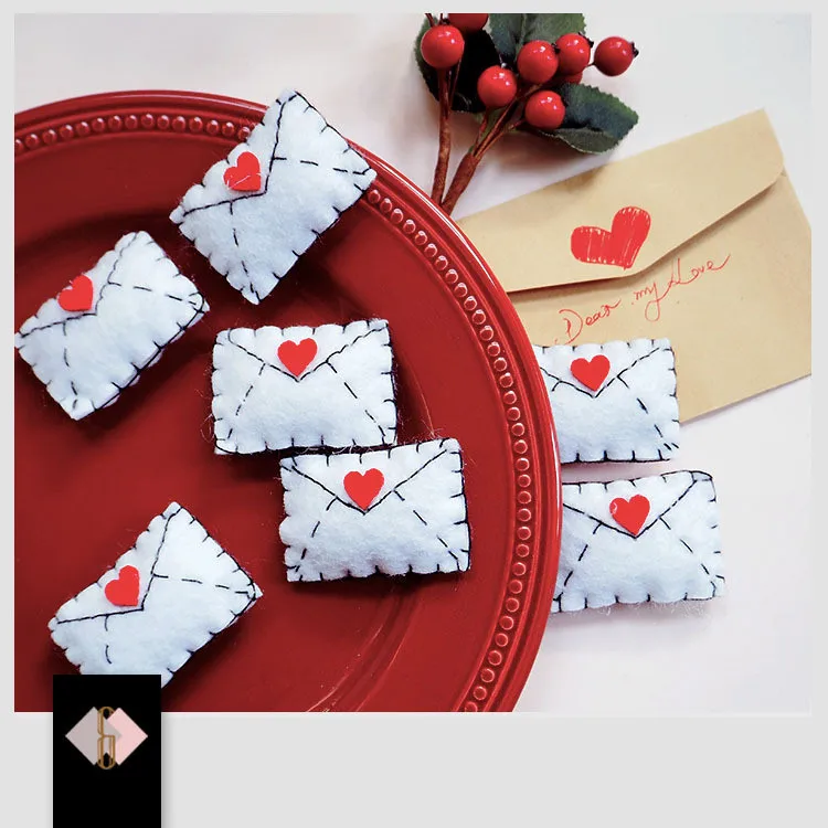 Wholesale(10 pieces/lots)Felt Kit Non-woven Cloth DIY Craft Cartoon Envelope Design Children Brooch Accessories | Дом и сад
