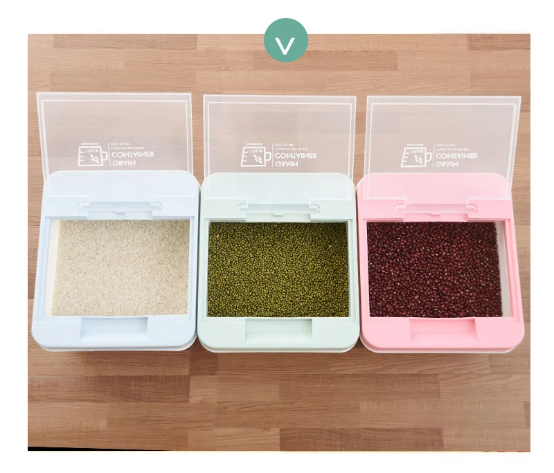 Кухонные коробки для хранения риса Органайзер контейнер для домашнего хранения полипропиленовые ящики для хранения фасоль рис организации BPA бесплатно