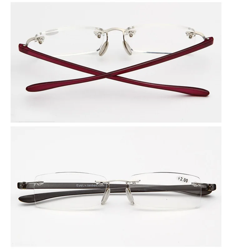 TR-90, бескаркасная металлическая оправа, тонкие портативные черные/красные компактные очки для чтения, Анти-усталость глаз, прочность при дальнозоркости+ 1,0-+ 4,0
