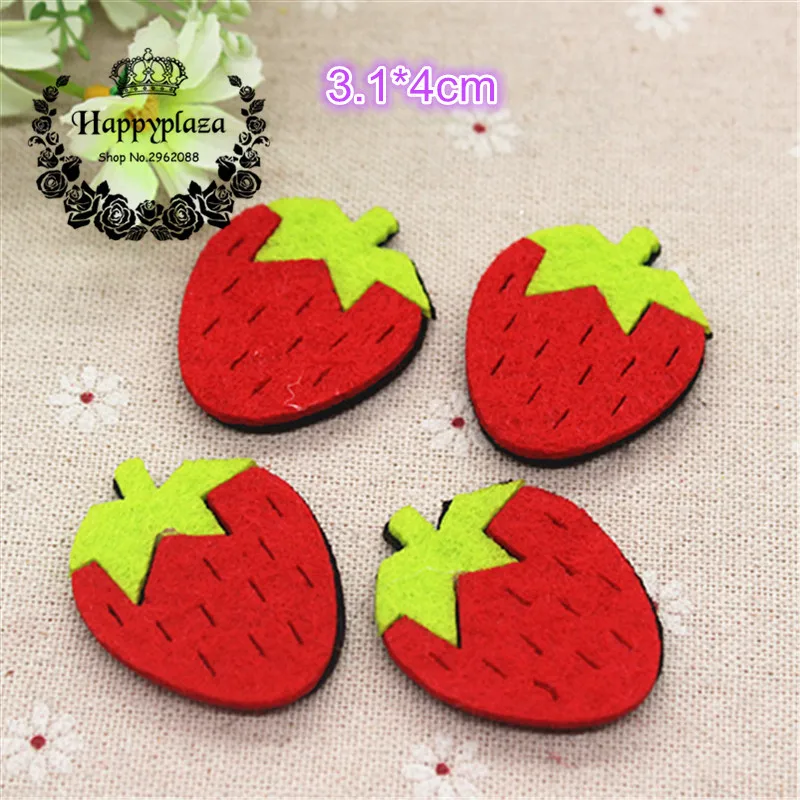 10 шт. декоративная аппликация клубника 31 х40 мм|strawberry appliques|applique patchfelt accessories |