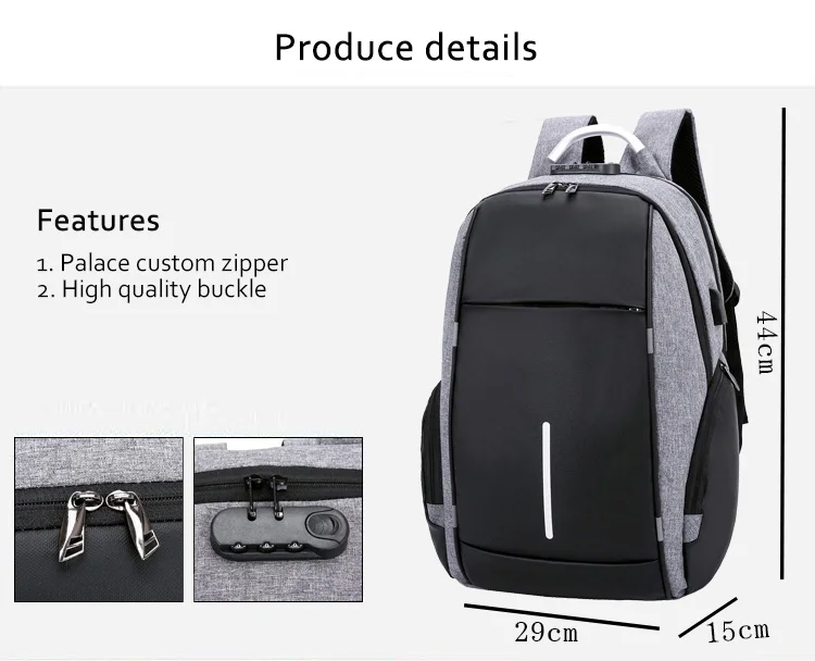 Мужские рюкзаки с защитой от краж, брезентовые школьные сумки с usb зарядкой для подростков и мальчиков, 14 дюймов, рюкзак для ноутбука, мужской рюкзак для путешествий, школьный рюкзак