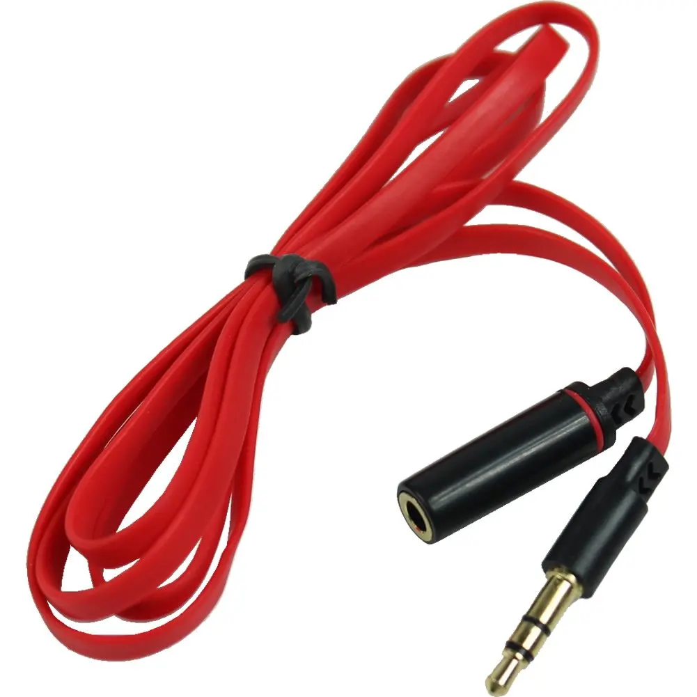 

2Pcs 90cm 3.5mm Male to Female M/F Plug Jack Headphone Connector Audio Extension Cable(Red)