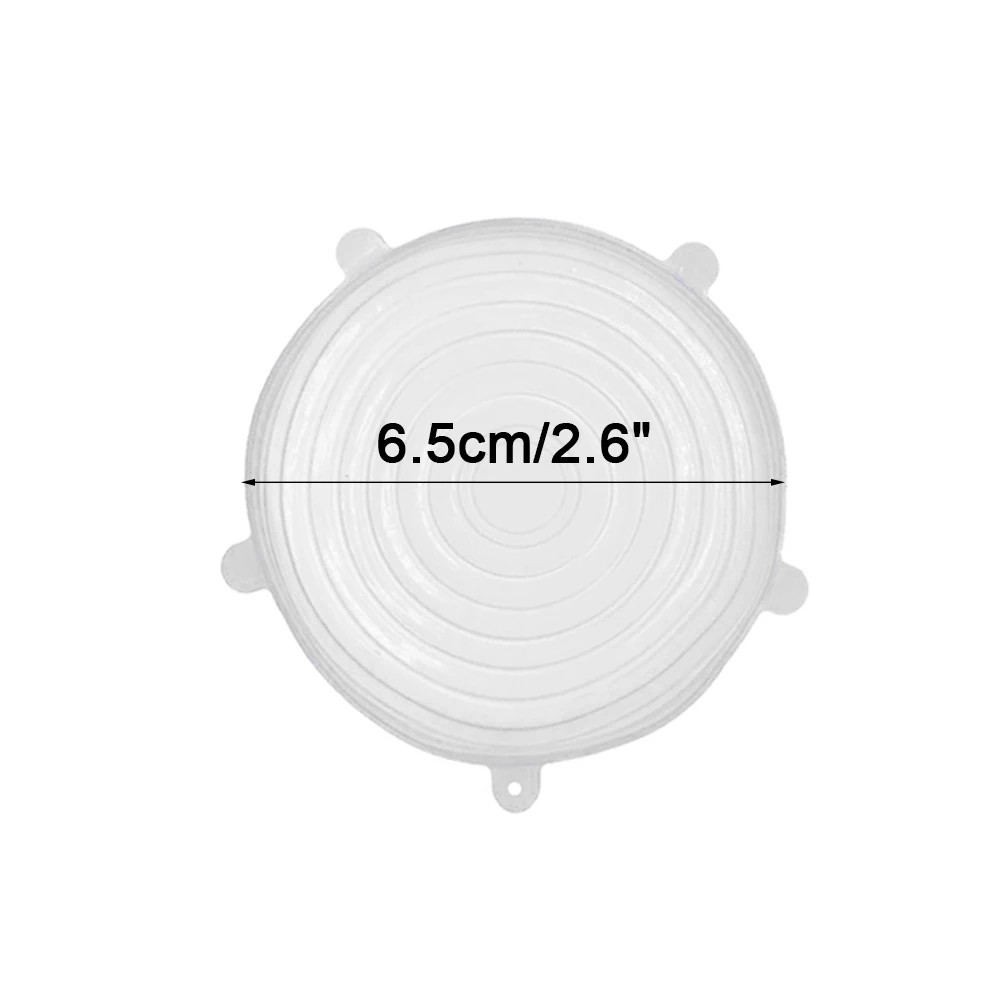 1 шт. пищевая Крышка для сохранения свежести пищи многоразовая силиконовая крышка для пищевой чаши с высоким растяжением Вакуумная крышка с растягивающейся крышкой - Цвет: Белый