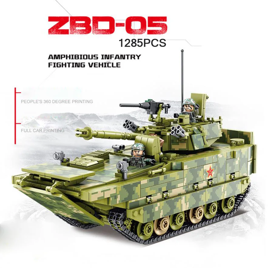 

Modern ZBD-05 Amphibious Infantry Fighting Vehicle military building block ww2 china army forces figures batisbricks tank toys
