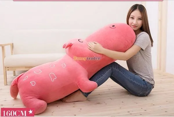 Fancytrader Hot Sale 63'' 160cm Cute Jumbo Giant Plush Stuffed Hippo Toy ,Nice Birthday Gift 5 Colors Available! Free Shipping FT50043  (3)