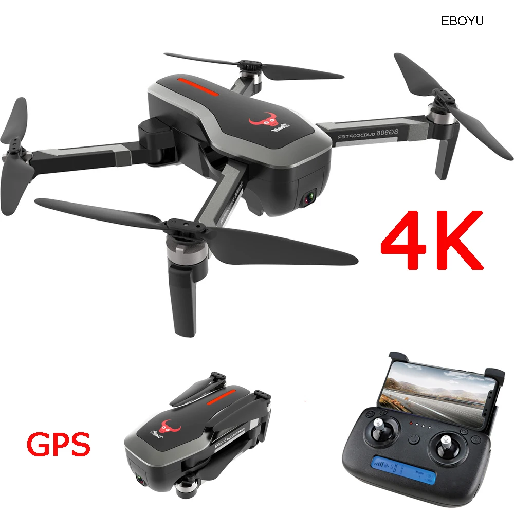 EBOYU SG906 GPS Радиоуправляемый Дрон 4K HD Передняя камера + 720P Нижняя 5G WiFi FPV складной