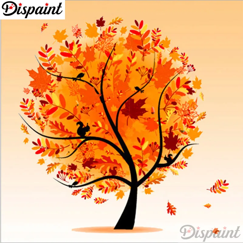 

Dispaint Full Square/Round Drill 5D DIY Diamond Painting "Four season tree" 3D Embroidery Cross Stitch 5D Home Decor A10222