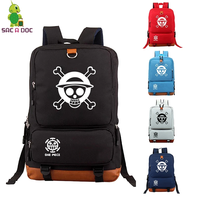 

ONE PIECE Prints Mochila Masculina&mujer School Backpack Travel Daypack Casual Canvas Laptop Bag College Bags Sac A Dos Mochilas