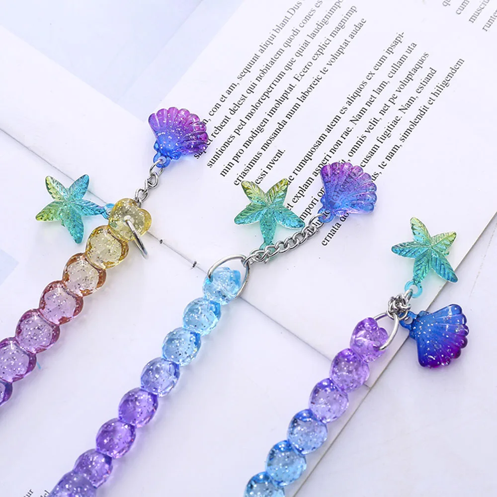 

4Pcs Cute Transparent Gradient Princess Shell Pendant Gel Pen School Office Supply Student Stationery Black Ink 0.5mm
