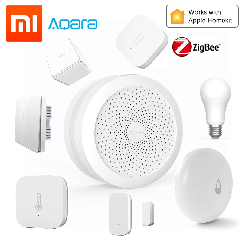 

Xiaomi Aqara Smart Home Kits Gateway Hub Zigbee Wireless Switch Human motion Humidity Water Leak Door Sensors for Apple Homekit