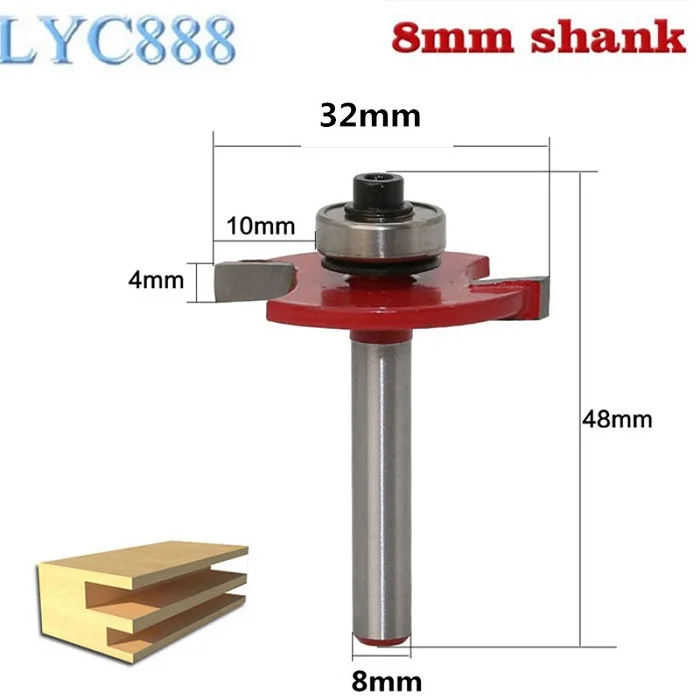1 шт. 8 мм хвостовик "T" Тип печенья шарнир Долбежные древесины маршрутизатор бит Т-фрезерование пазов фреза по дереву инструменты