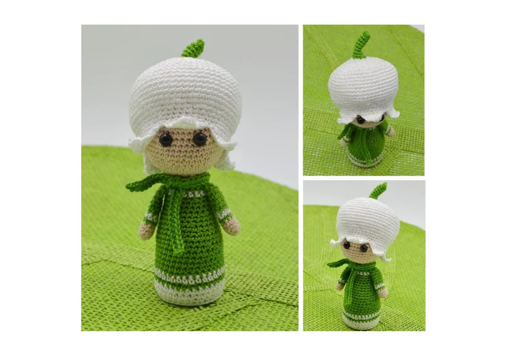 Вязаные игрушки амигуруми цветок погремушки кукла номер WS0104