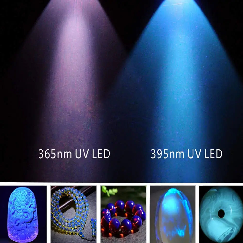 UniqueFire UV 365NM держатель лампы Ультрафиолетовый черный светильник светодиодный Pill подходит для UF-1408 вспышка светильник фонарь используется для обнаружения поддельных денег