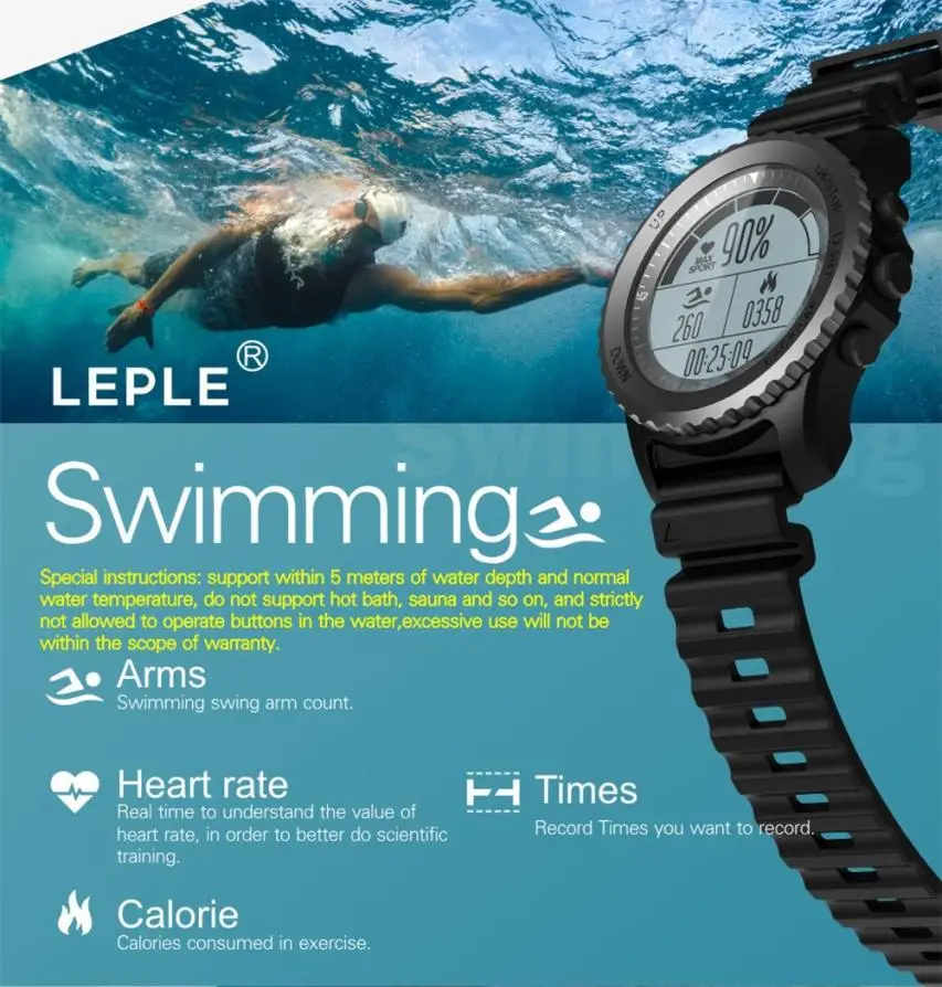  CARPRIE Tragbare Geräte Smart Uhren männer Bluetooth Smart Uhr Unterstützung GPS Luftdruck Anruf He