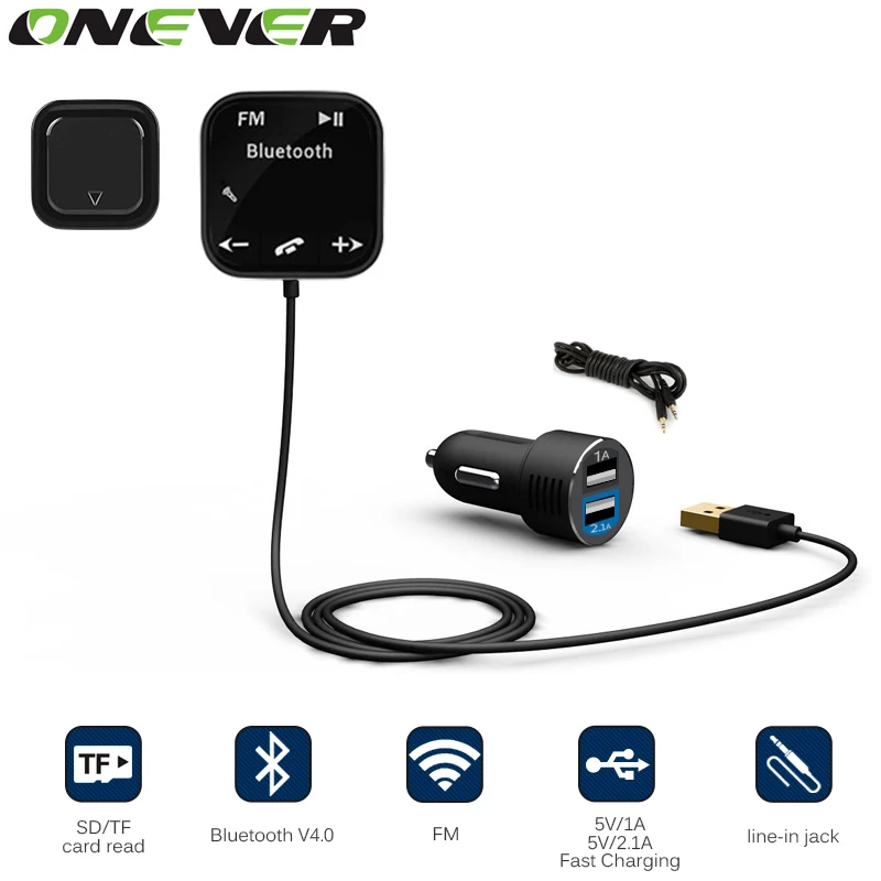 Автомобильный MP3 плеер Onever с Bluetooth FM трансмиттером и магнитным основанием|bluetooth fm