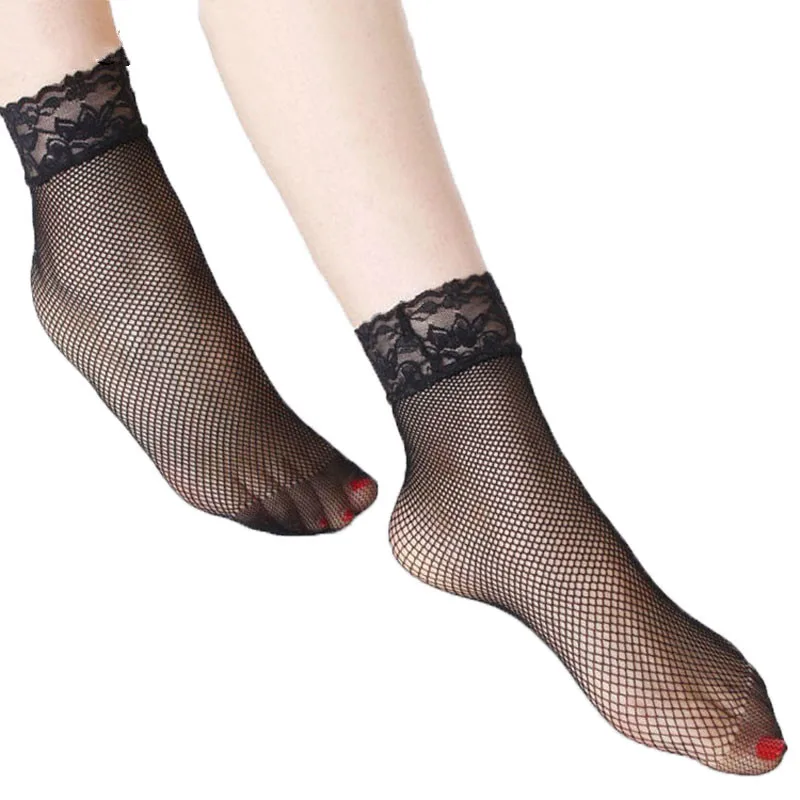 3 пары сексуальные женские ажурные носки короткие ультратонкие высокие эластичные нейлоновые носки кружевные лоскутные сетчатые носки для девочек Meias Femininas
