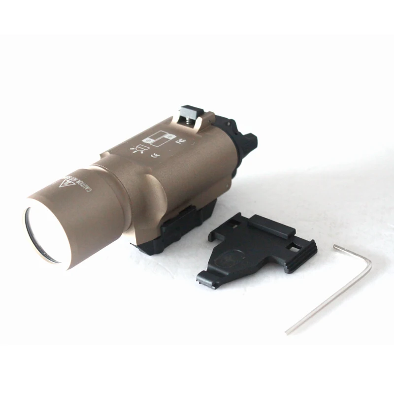 Тактический фонарь с ЧПУ для изготовления X300 ультра светодиодный оружейный фонарик для охоты - Цвет: Коричневый