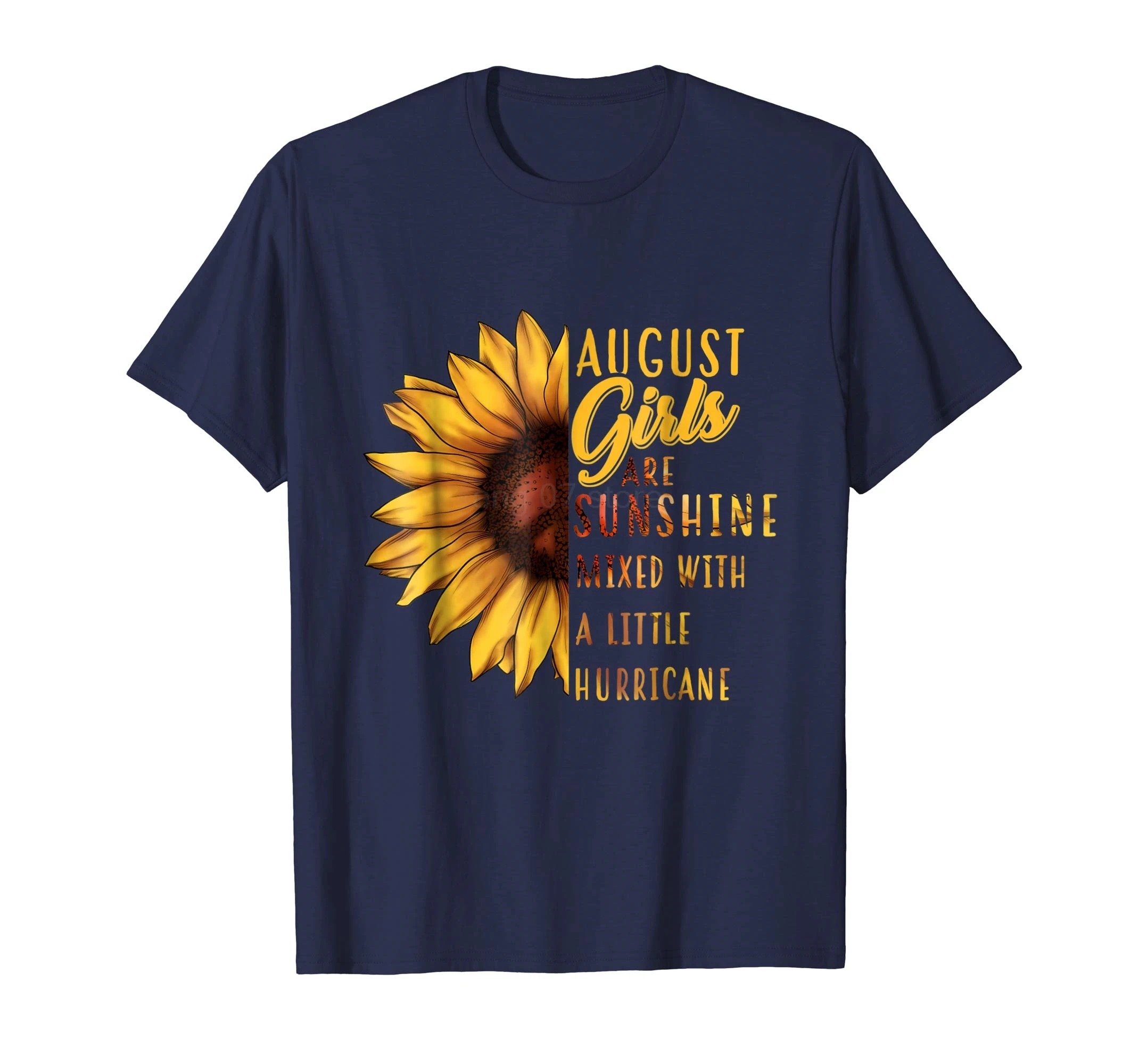 Август Девочки Солнце смешанный ураган футболка с изображением подсолнуха