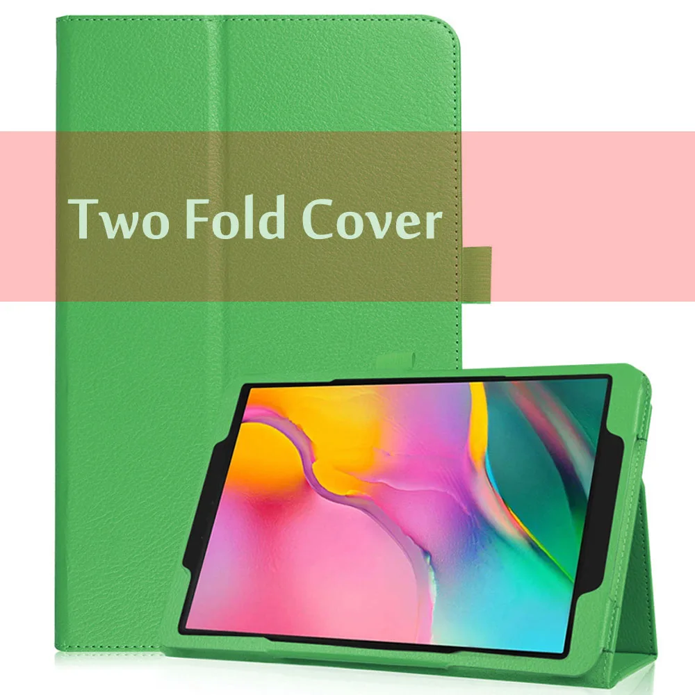 Вращающийся на 360 чехол для samsung Galaxy Tab A 10,1 T510 T515 чехол-подставка из искусственной кожи для SM-T510 SM-T515 10,1 дюймов - Цвет: fold Green