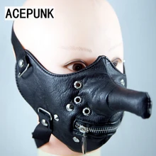 Буратино длинный нос маска Новая мода крутая шутка длинный нос злой панк кожаная маска косплей маска шоу индивидуальные маски