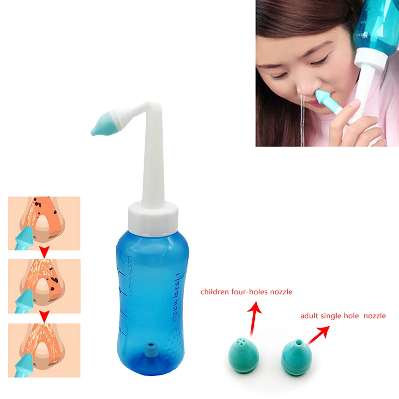 Adults Children Nasal Wash Cleaner Nose Protector Cleans Moistens Child Adult Avoid Allergic Rhinitis Neti Pot 300ml 500ml adults children sinusitis nasal cleaner irrigator yoga wash pot saline